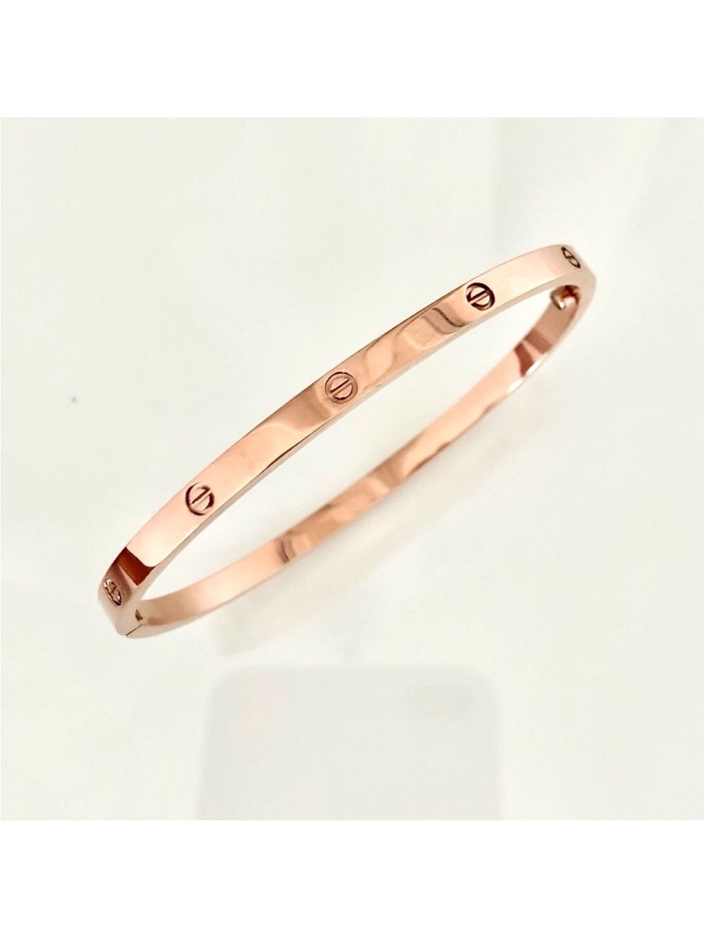 Generic Thin Rose Gold Screw Cuff Bangle Bracelet with Screwdriver - Picture 8 of 9